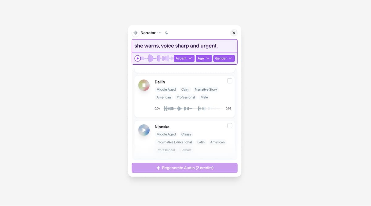 AI Voice Selector